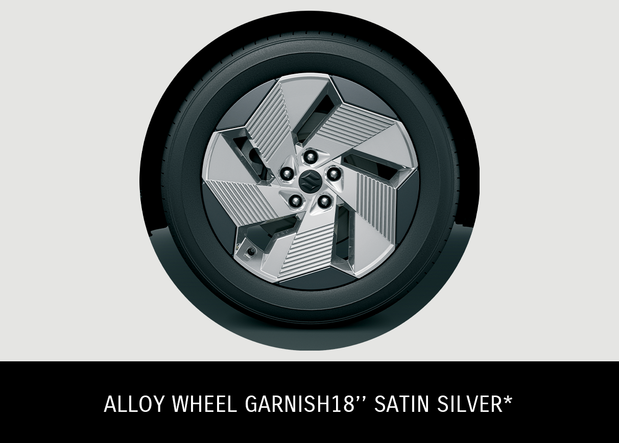 alloy wheel garnish18’’ satin silver_